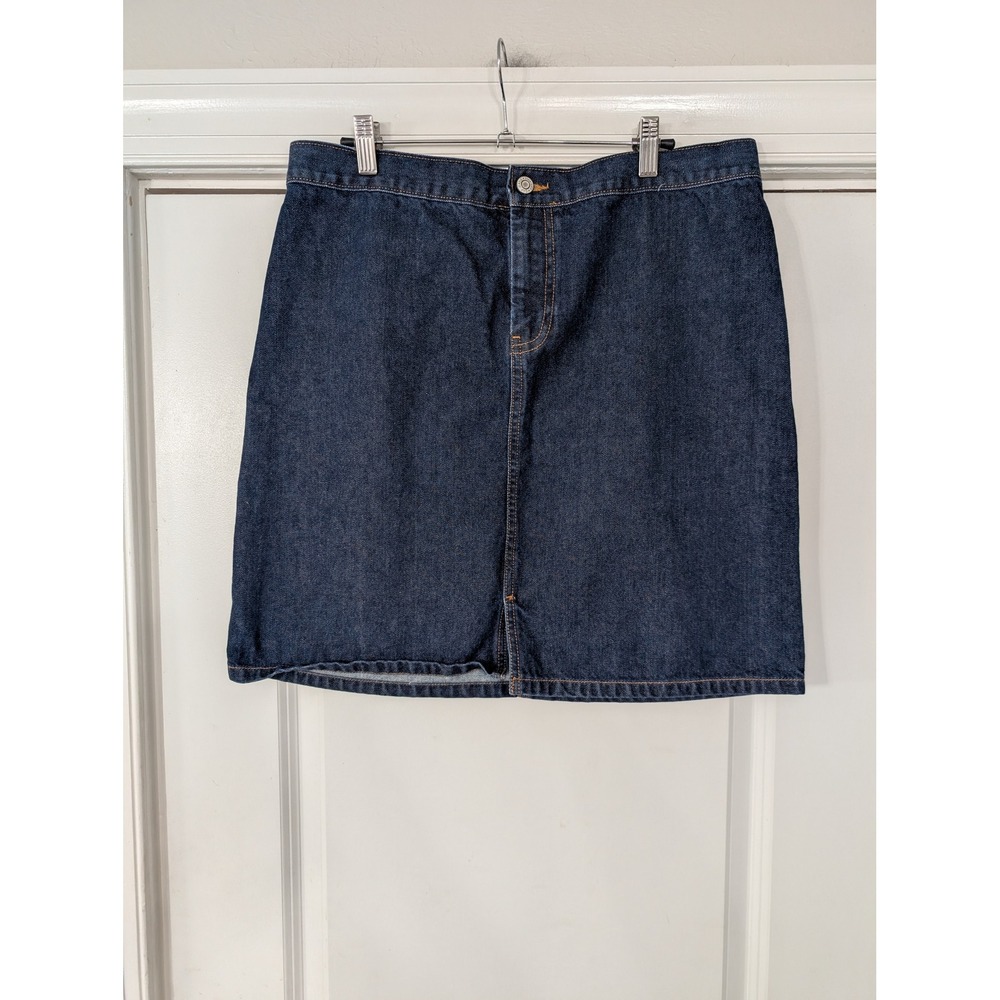 GAP Factory Denim Skirt Women's Size 14 Dark Wash‎ Casual Classic vintage y2k
